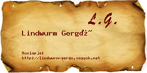 Lindwurm Gergő névjegykártya